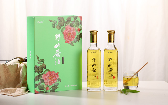 野山茶油 500ml×2瓶（綠色禮盒裝）一級